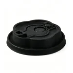 90mm PP Flower-Shaped Multifunctional Integrated Lid (Black)