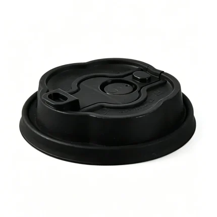 90mm PP Flower-Shaped Multifunctional Integrated Lid (Black)