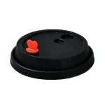 90mm PP Matte Injection Cap with Red Heart Plug (Black)