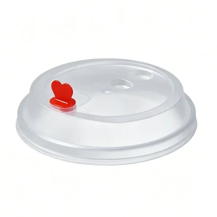 90mm PP Matte Injection Molded Cap with Red Heart Plug (Transparent)