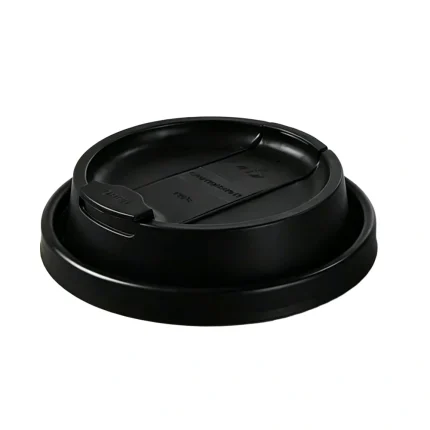 90mm PP Multifunctional Chain Store Cup Lid (Black)