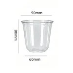 90-300 PET U-Shaped Clear Cup