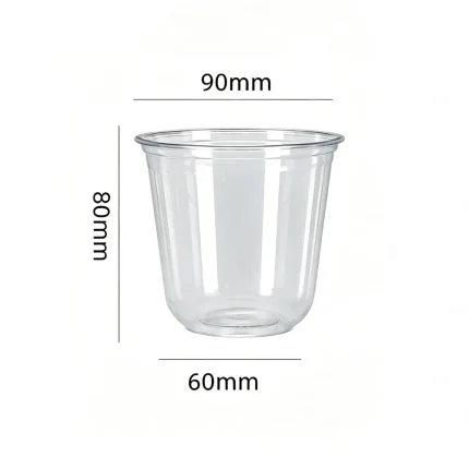 90-300 PET U-Shaped Clear Cup