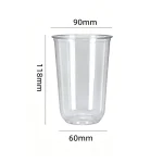 90-500 PET U-Shaped Clear Cup