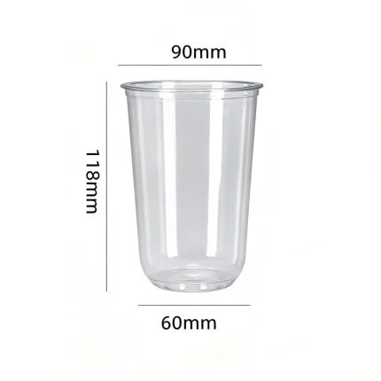 90-500 PET U-Shaped Clear Cup