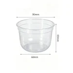 90-260 PP Injection Molded U-Shaped Clear Cup