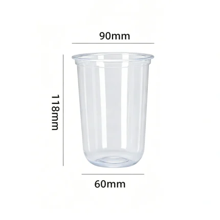 90-450 PP Vacuum Formed U-Shaped Clear Cup