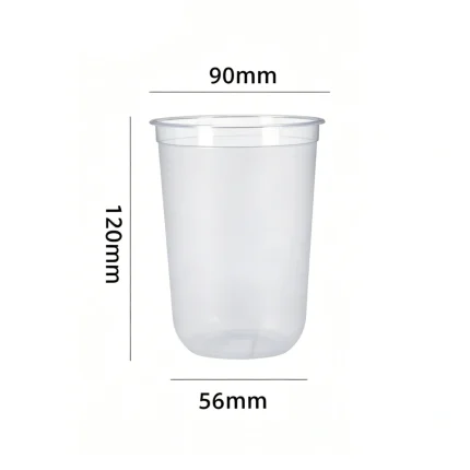 90-470 PP Injection Molded U-Shaped Matte Cup