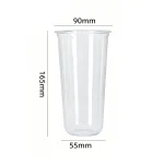 90-630 PP Vacuum Formed U-Shaped Clear Cup