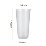 90-650 PP Injection Molded U-Shaped Matte Cup