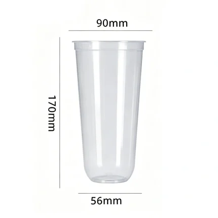 90-650 PP Injection Molded U-Shaped Clear Cup