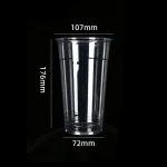 107-1000 Gobelet en PET transparent pour boissons froides