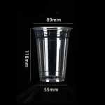89-400 Gobelet en PET transparent pour boissons froides