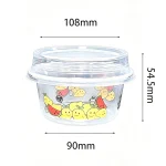 108mm Clear PP Dessert Bowl (Low-Profile)