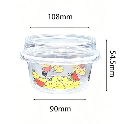 108mm Clear PP Dessert Bowl (Low-Profile)