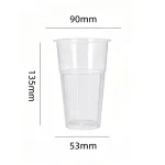 90-420 PP Injection Molded Decagonal Clear Cup