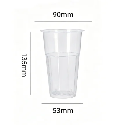 90-420 PP Injection Molded Decagonal Clear Cup