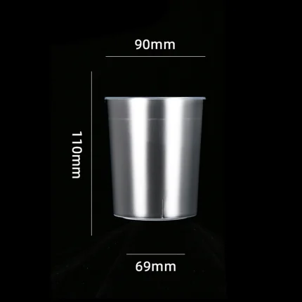90-500 PP Injection Straight Matte Metallic Film Cup