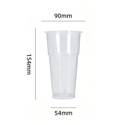 90-500 PP Injection Molded Octagonal Light Clear Cup
