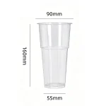 90-520 PP Injection Molded Octagonal Standard Clear Cup
