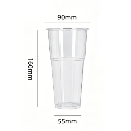 90-410 PP Injection Molded Decagonal Clear Cup