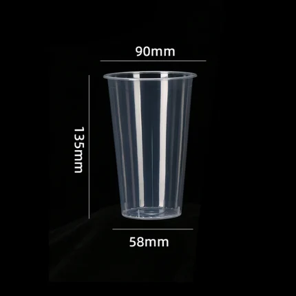 Gelas Injeksi PP 90-480, Lurus, Transparan, Berkilau