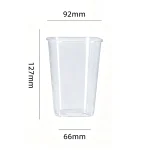 92-670 PP Injection Molded Square Clear Cup