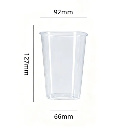 92-670 PP Injection Molded Square Clear Cup