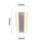 92-670 PP Injection Molded Square Iridescent Film Inner Cup