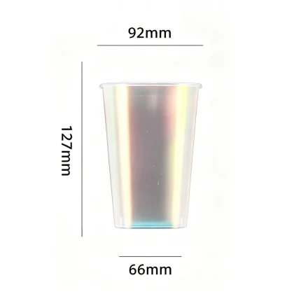 92-670 PP Injection Molded Square Iridescent Film Inner Cup