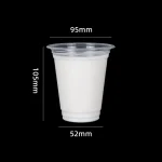95-360 PP Blister Straight Thickened Clear Cup