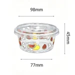 98mm Clear PP Pudding Cup with Lid